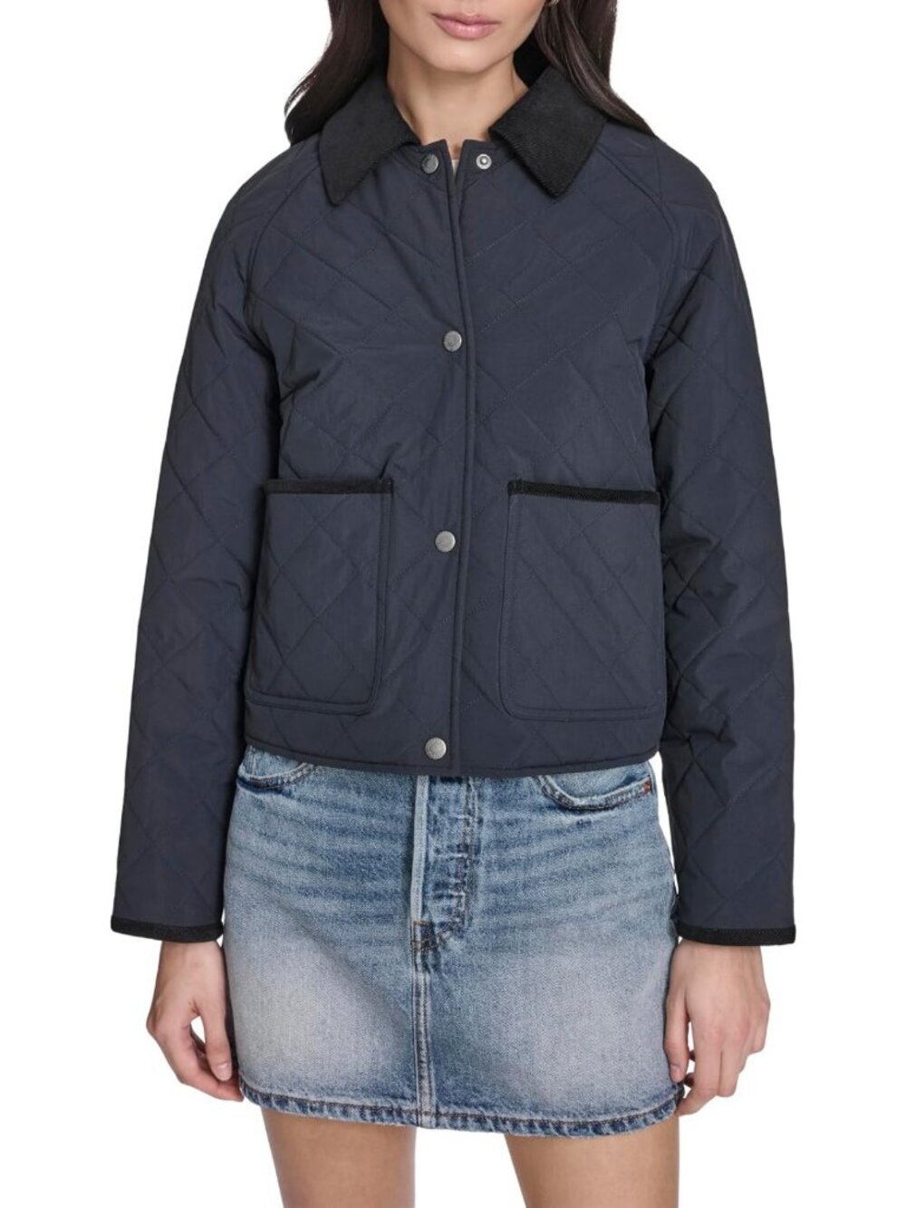 Water-Resistant Lightweight Diamond Quilted Jacket for Women - Stylish & Cozy